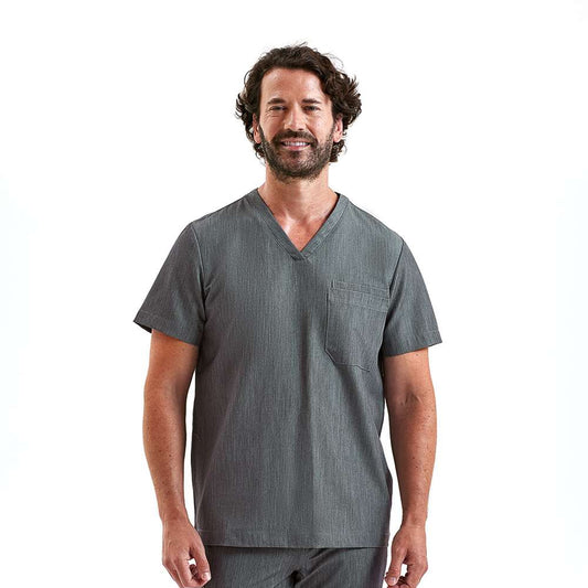 Mens Limitless V-Neck Stretch Scrub Top